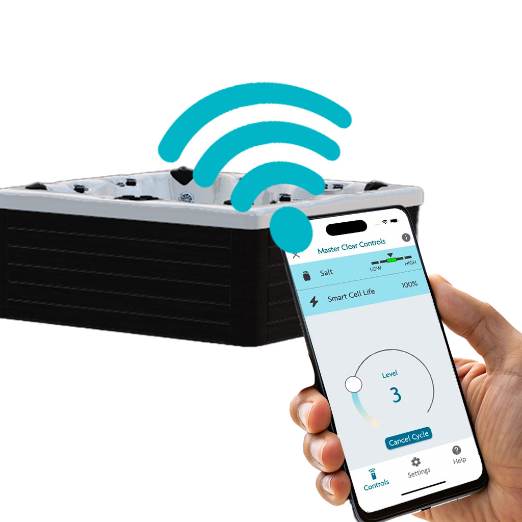 Wi-Fi and Bluetooth enabled hot tubs