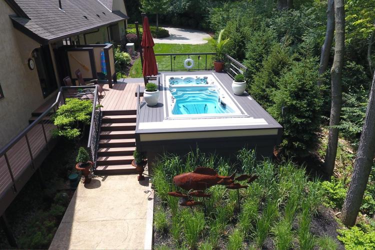 Swim Spa backyard