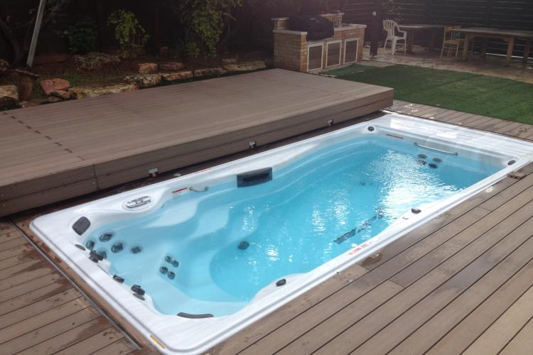 Swim Spa with custom decking