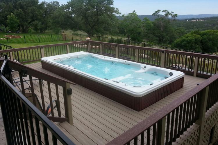 Swim Spa built into deck